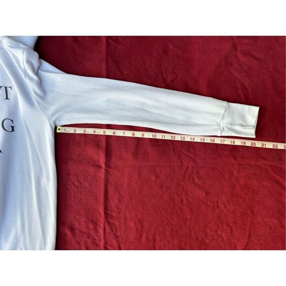 Wildfox Womens White Midnight Snacking Expert Long Sleeve Pullover Hoodie Medium - Picture 4 of 6